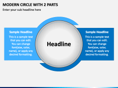 Modern Circle with 2 Parts PPT Slide 2