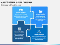4 Piece Jigsaw Puzzle Diagram PPT Slide 2