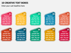 10 Creative Text Boxes PPT Slide 1