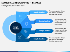 Semicircle Infographic - 4 Stages PPT Slide 1