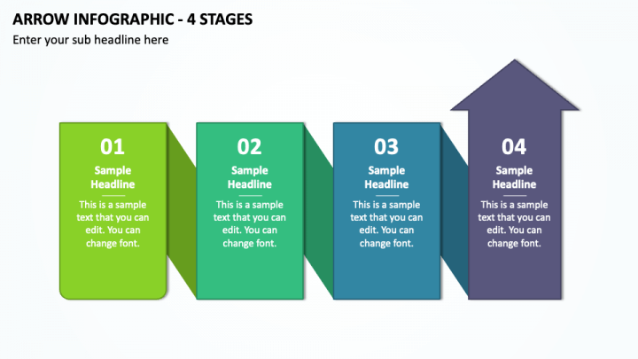 Arrow Infographic - 4 Stages PPT Slide 1