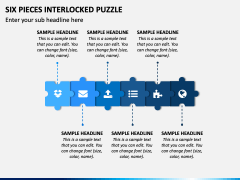 Six Pieces Interlocked Puzzle PPT Slide 1