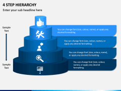4 Step Hierarchy PPT Slide 1
