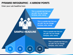 Pyramid Infographic - 4 Arrow Points PPT Slide 2