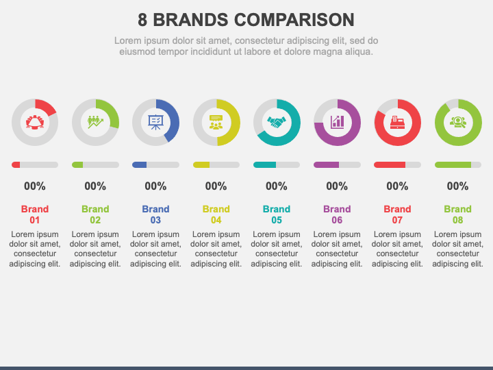 8 Brands Comparison PPT Slide 1