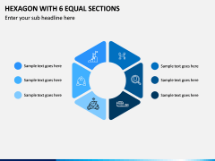 Hexagon with 6 Equal Sections PPT Slide 1