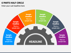 6 Parts Half Circle PPT Slide 1