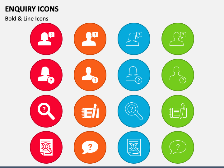 Enquiry Icons for PowerPoint and Google Slides - PPT Slides