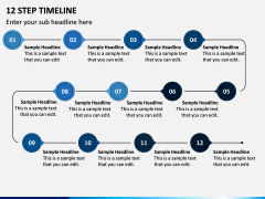 12 Step Timeline PPT Slide 1