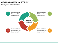 Circular Arrow – 4 Sections PPT Slide 2