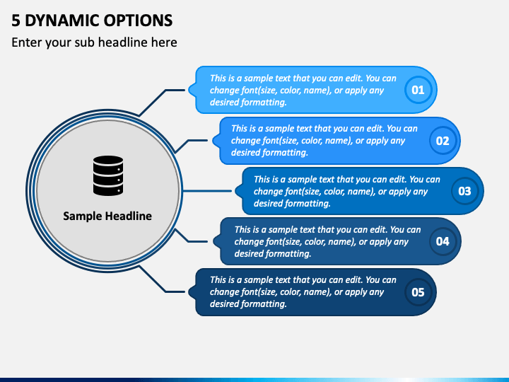5 Dynamic Options PPT Slide 1