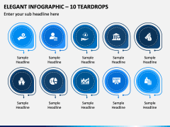 Elegant Infographic - 10 Teardrops PPT Slide 2