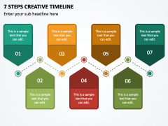 7 Steps Creative Timeline PPT Slide 1