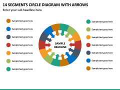 14 Segments Circle Diagram with Arrows PPT Slide 2