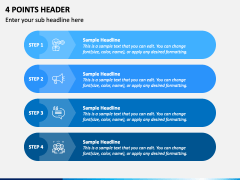 4 Points Header PPT Slide 1