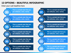 12 Options - Beautiful Infographic PPT Slide 2