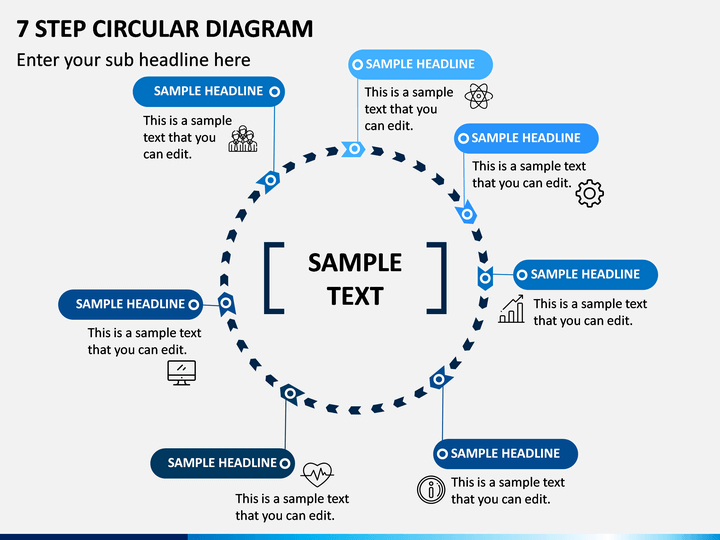 7 Step Circular Diagram PPT Slide 1