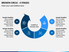 Broken Circle - 4 Stages PPT Slide 1