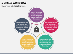 5 Circles Workflow PPT Slide 2