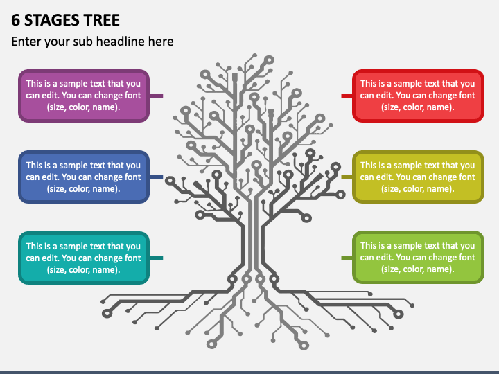 6 Stages Tree PPT Slide 1