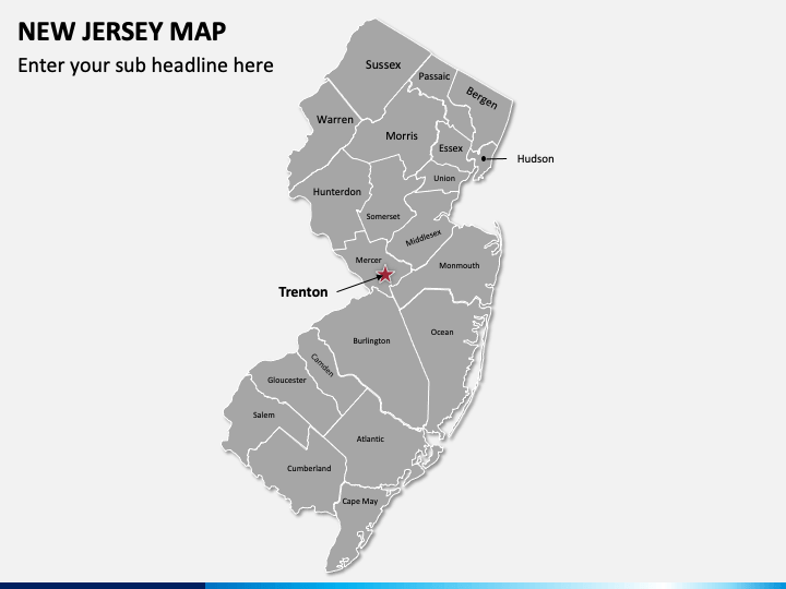 New Jersey Map PPT Slide 1