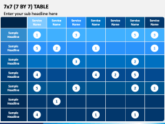 7 by 7 Table PPT Slide 2