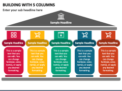 Building with 5 Columns PowerPoint Template - PPT Slides