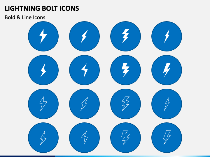 Lightning Bolt Icons PowerPoint Template and Google Slides Theme