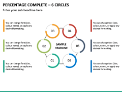 Percentage Complete – 6 Circles PPT Slide 2