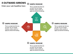 4 Outward Arrows PPT Slide 2