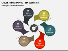 Circle Infographic - Six Elements PPT Slide 1