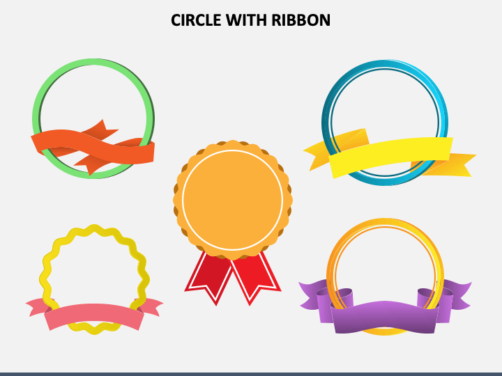 Circle with Ribbon PPT Slide 1