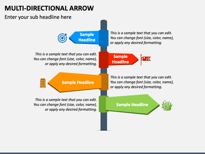 Multi-Directional Arrow PPT Slide 1