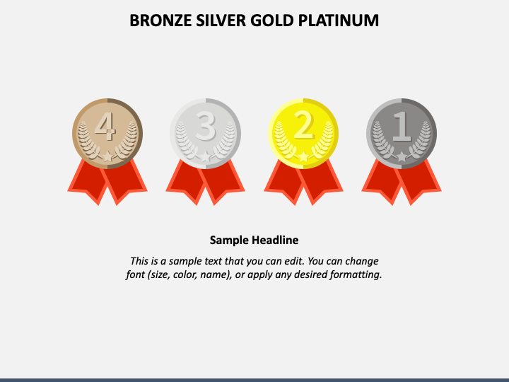 Bronze Silver Gold Platinum Graphics for PowerPoint and Google Slides ...