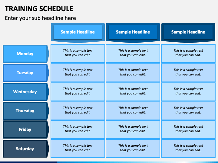 Training Schedule PowerPoint Template PPT Slides SketchBubble