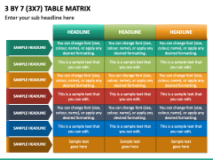 3 By 7 Table Matrix Slide 2