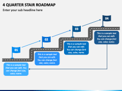 4 Quarter Stair Roadmap PPT Slide 2