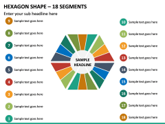 Hexagon Shape – 18 Segments PPT Slide 2