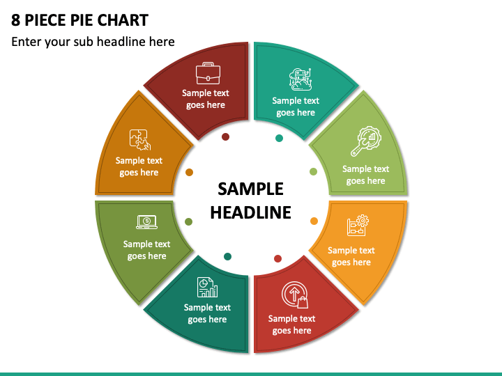 8 Piece Pie Chart PowerPoint Template - PPT Slides