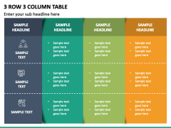 3 Row 3 Column Table PPT Slide 2
