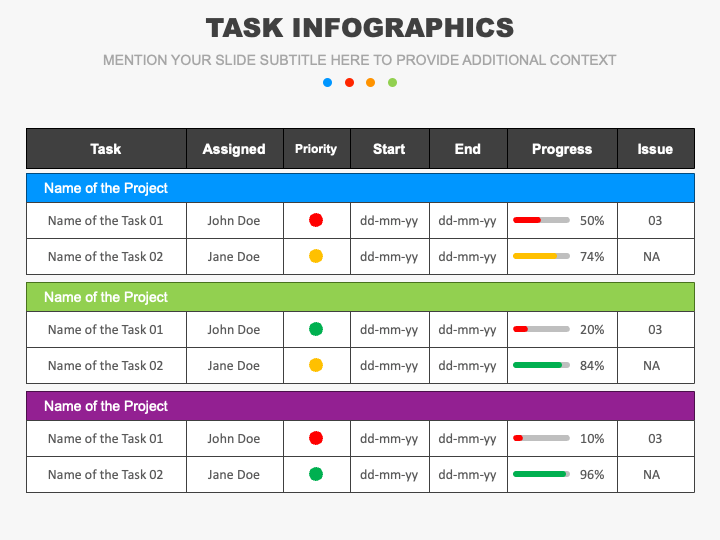 Task Infographics for PowerPoint and Google Slides - PPT Slides