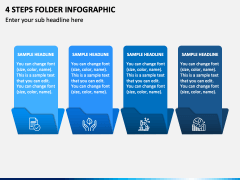 4 Steps Folder Infographic PPT Slide 1