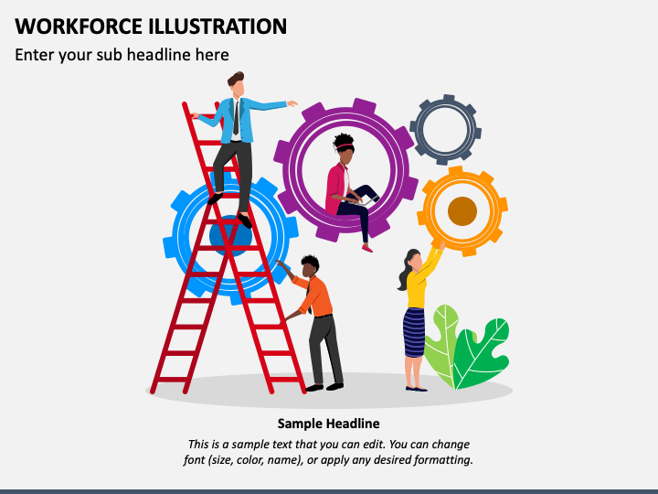 Workforce Illustration PPT Slide 1