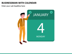 Businessman With Calendar PPT Slide 2