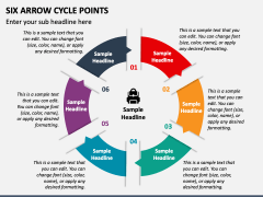 Six Arrow Cycle Points PPT Slide 2