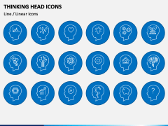 Thinking Head Icons PPT Slide 2