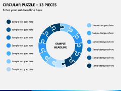 Circular Puzzle – 13 Pieces PPT Slide 1