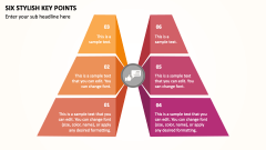 Six Stylish Key Points PPT Slide 1