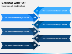 6 Arrows with Text PPT Slide 2