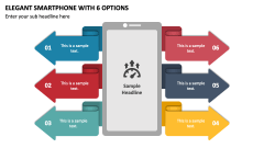 Elegant Smartphone with 6 Options PPT Slide 1